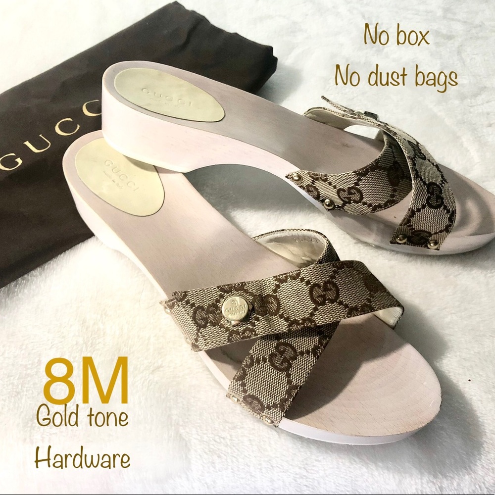 Gucci Guccissima Slides Sandals Shoes 8M